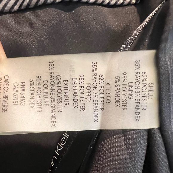 Calvin Klein Womens Dark Gray Suit Career Pencil Skirt Vented Stretch Size 2 - Picture 8 of 9